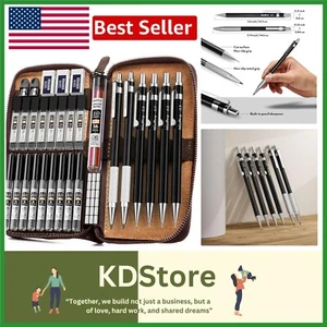 Complete 33PCS Art Drafting Pencil Set for Professionals - Leather Case Included - Picture 1 of 9