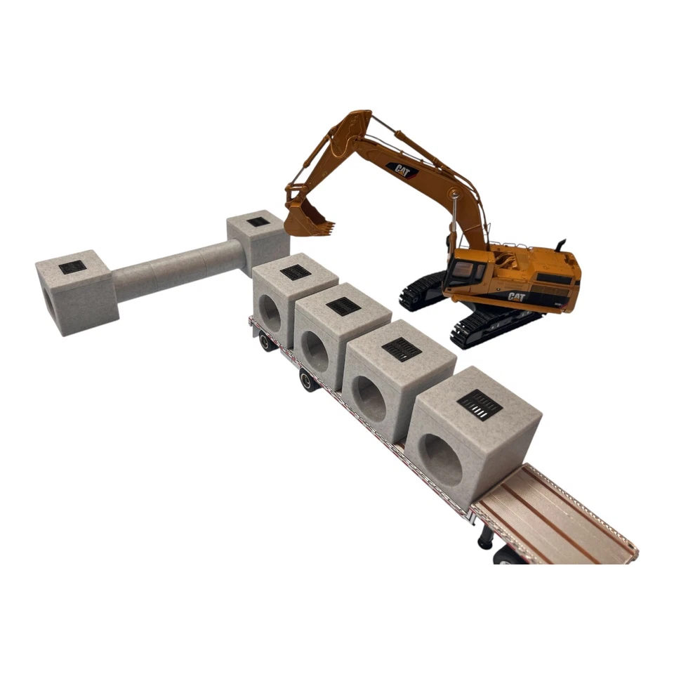 Construction Scale Model Pre Cast Storm Drain Manhole for 48" Pipe 1/50 96X96x84 - Image 1 of 4