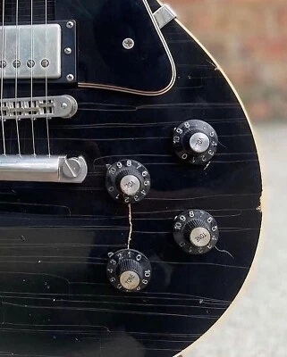 POMELLI CAPPELLO STREGA GIBSON SG INVECCHIATO NERO/ARGENTO RELIQUIA 59 PEZZI TAGLIA US, SET di 4 - Immagine 1 di 4