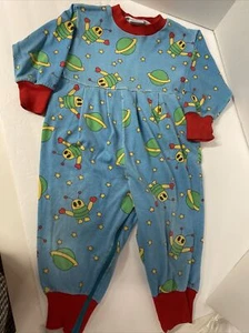 VTG RARE 1980s One Piece Size 24mo By Carters Space, Alien Blue Vintage - Picture 1 of 12