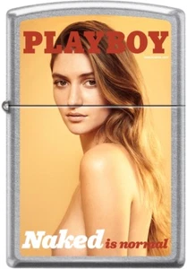 Zippo Playboy March 2017 Cover Street Chrome Windproof Lighter NEW RARE - Picture 1 of 2