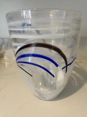 Kosta Boda White Contrast 8X6 inch Vase designed by Anna Ehrner - Image 1 of 4