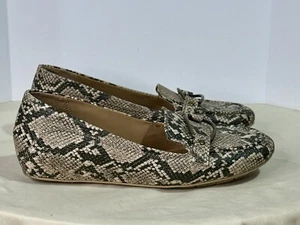 Baretraps Kellye Snake Print Loafer Flats Women's 8 Casual Slip On - Picture 1 of 6