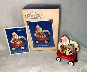New 2004 Hallmark Toymaker Santa Little Red Wagon Series Ornament #5 - Picture 1 of 14