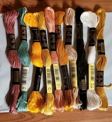 DMC 10 skeins asst. colors new crossstitch needlework Embroidery Floss  (4) - Image 1 of 2