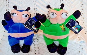 Year 2000 Bug Plush NOS HTF With Tags Y2K Danawares Blue Green Weighted Bottom - Foto 1 di 7