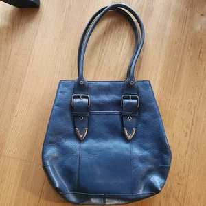Vintage Y2K Wilsons Leder Schnalle Blau Leder Schultertasche Handtasche Tief - Bild 1 von 12