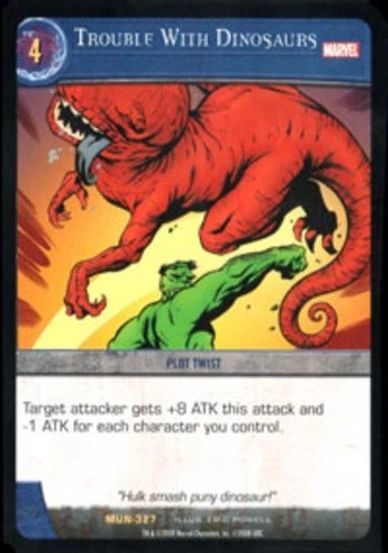 VS System: Trouble With Dinosaurs [Played] Marvel Universe TCG CCG Classic Marve - Image 1 of 1