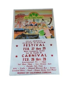 2025 Ripon Almond Blossom Festival Poster 42nd Annual Family Fun Carnival - Picture 1 of 6