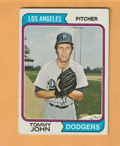 Tommy John Los Angeles Dodgers 1974 Topps #451 Terre Haute Indiana - Imagen 1 de 2