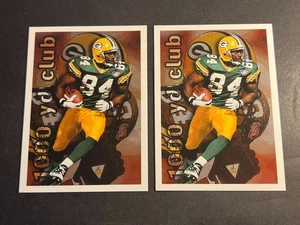 1995 Topps falta lámina y pruebas traseras en blanco 1.000 yardas Club Sterling Sharpe #19 - Imagen 1 de 2