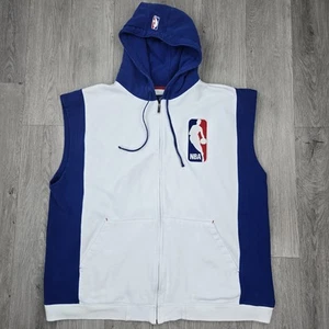 Vintage Reebok NBA Shirt XXL Exclusive Edition Sleeveless Zip Warm Up Hoodie  - Picture 1 of 10