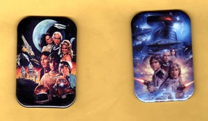 BATTLE STAR GALACTICA    2   REFRIGERATOR MAGNET  2" X 3"  WITH ROUNDED CORNER - Picture 1 of 2