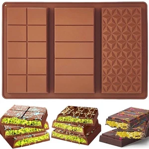 Chocolate Bar Mold Food Grade Deep Large Silicone Chocolate Molds for Dubai C... - Picture 1 of 7