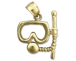 Dije de buceo de oro 14K con máscara - Imagen 1 de 6