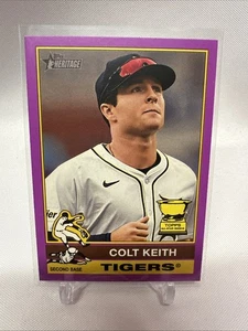 2025 Topps Heritage #255 Colt Keith Detroit Tigers Purple Border - Bild 1 von 2
