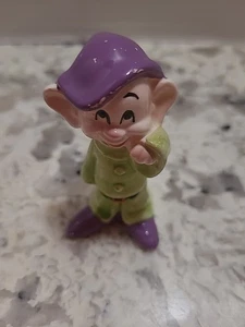 Vintage Disney DOPEY Of Snow White & The Seven Dwarves  CERAMIC Figurine - Picture 1 of 7