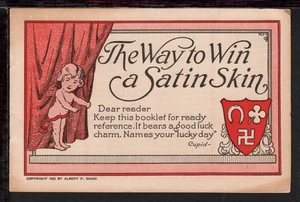 UNITED STATES 1923 CALENDAR GOOD LUCK CHARM SATIN SKIN ADVERTISING BOOKLET COVER - Picture 1 of 3