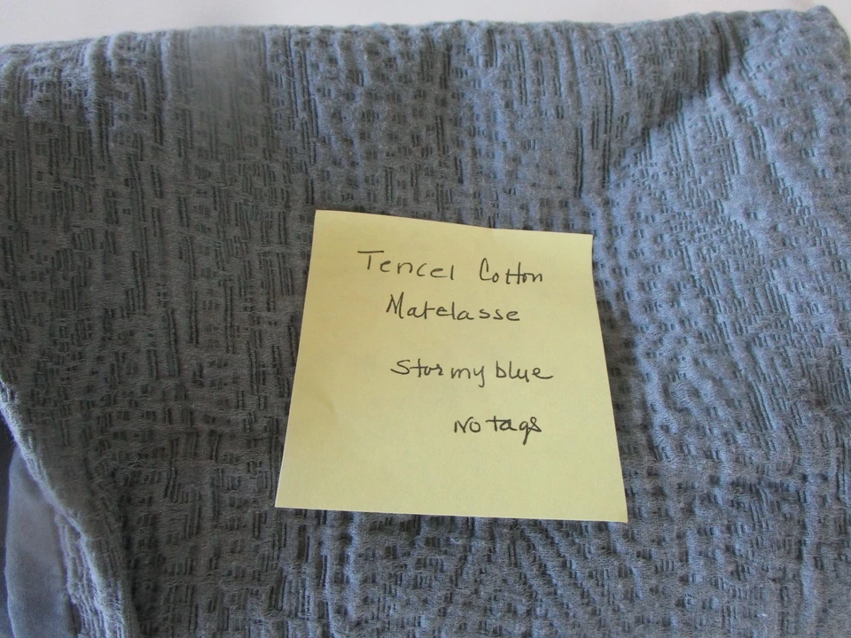 1 Западный вяз Tencel хлопок матлассе король шам бурный синий новый wo ярлыки - Изображение 1 из 1