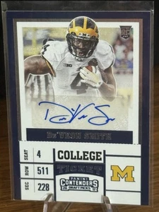 2017 Panini Contenders Draft Picks - College Ticket De'Veon Smith #166 (AU, RC) - Picture 1 of 4