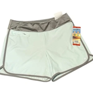 NWT Hang Ten size M mint grey quick dry UPF 50+ pull on shorts womens - Picture 1 of 12