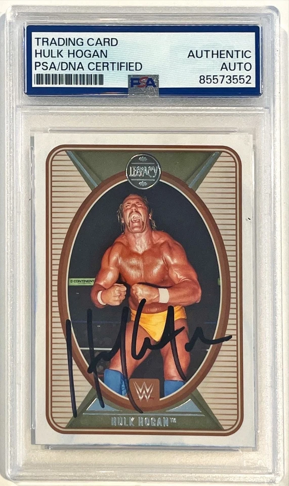 2022 Panini Chronicles Legacy WWE WWF Hulk Hogan Signed Auto Card #144 PSA DNA - Image 1 of 1