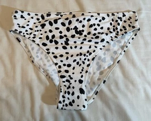 Ladies Simply Be Black & White Animal Print Bikini Bottoms Size 14 - Picture 1 of 3