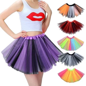 Tulle Tutu Skirt Colorful Ballet Skirts Summer Dance Pettiskirt Kids Girls - Picture 1 of 19