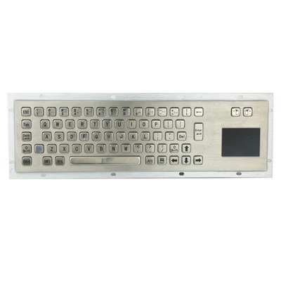 Waterproof IP65 Rugged Wired USB Stainless Steel Metal Industrial Keyboard - Image 1 of 4