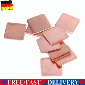 10 Stück 20 mm x 20 mm 0,5 mm Kühlkörper-Kupfer-Unterlegscheiben-Thermopads für - Photo 1/6