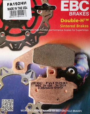 EBC/FA192HH Sintered Brake Pads (Rear) for Kawasaki ZX6R, ZZR600, ER6F/N, Z750 - Image 1 of 2