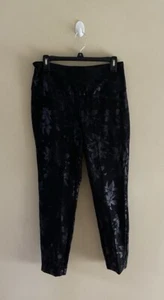 Leggings Formali Morbidi Dintorni Jaquard Tono Su Tono Nero M - Foto 1 di 8