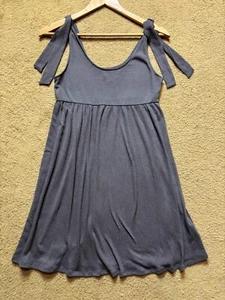Wild Fable T-Shirt Dress Tie Strap Sleeveless Babydoll Textured Swing Tent M - Picture 1 of 4