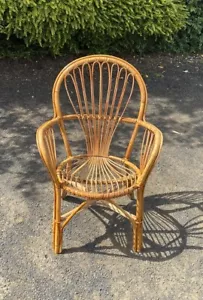 Sedia vintage in bambù stile Franco Albini - Foto 1 di 17