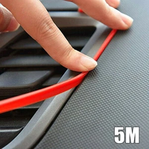 Red Car Interior Door Gap Edge Moulding Line Trim Strip Decor Auto Accessories - Picture 1 of 16