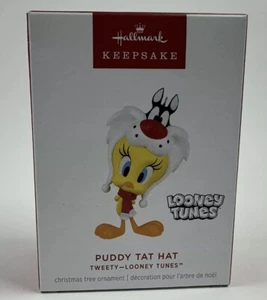 Hallmark 2024 Ornament Tweety Looney Tunes “Puddy Tat Hat” New in Box - Picture 1 of 2