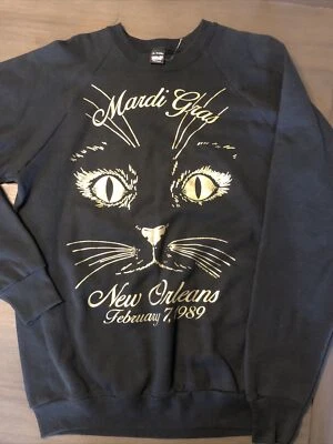 Vintage Mardi Gras New Orleans RaglanSweatshirt 89 Screen Stars XL Vieux Carre - Image 1 of 4