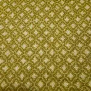 Olivia BTY Gudrun Erla Red Rooster Tonal Green Sage / Olive Geometric - Picture 1 of 3