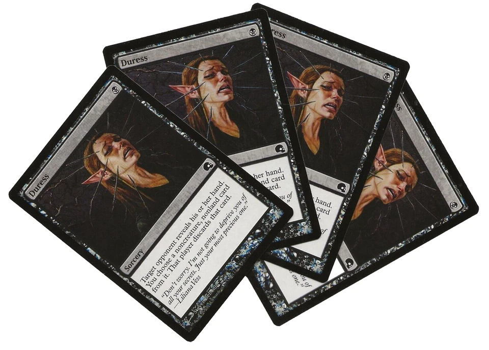 4 DURESS FOIL Magic INGLES Premium Deck GRAVEBORN MTG NM English Coaccion x4 - Imagen 1 de 1