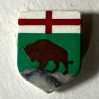 Crest Shield Buffalo Bison Saint George Manitoba Canada Plastic Mb Hat Lapel Pin