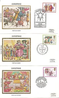 Great Britain SC # 1006-1010 Christmas 1982FDC . 5 Cover Set.  Colorano  Cachet. - Image 1 of 2