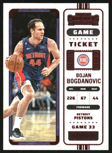 2022-23 Panini Contenders Game Ticket Red #29 Bojan Bogdanovic 