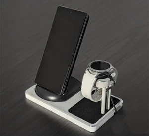 Support combiné sans fil pour montre connectée Samsung Galaxy Watch en aluminium - Photo 1 sur 4