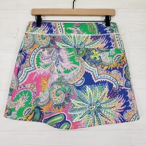 RLX Ralph Lauren Paisley Skort Golf Athletic Floral Pockets Stretch Size Small - Picture 1 of 13