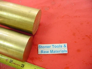 2 pieces 2" C360 BRASS ROUND ROD 3" long Solid 2.00" OD H02 Lathe Bar Stock - Picture 1 of 1