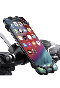 Cell Phone Silicone Mount Holder Motorcycle Bike  360 Rotation Handlebar Grip - Picture 1 of 6