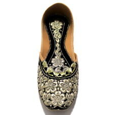 Women pure leather mojari jutti brown sandal handmade khussa punjabi style shoes