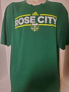 Adidas Rose City Portland Timbers Green T-shirt Size 2XL Short Sleeved - Picture 1 of 2