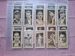 COMPLETE SET - DC THOMSON - WORLDS BEST CRICKETERS 1930 MAUVE ( DONALD BRADMAN ) - Picture 1 of 11