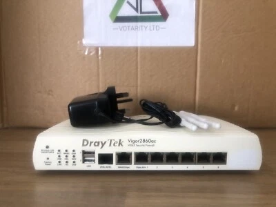 DrayTek Vigor2860ac VDSL2 Security Firewall with Antennas & UK PSU (Inc VAT) - Image 1 of 4